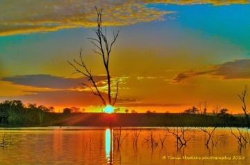 sunset over Wakka Wakka country in the Burnett region Queensland.